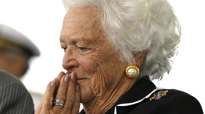 Barbara Bush se niega a recibir tratamiento médico pese a sus problemas de salud