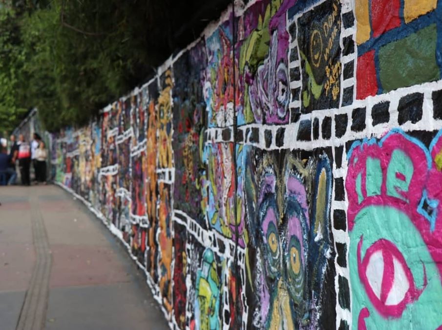 Finalizó la intervención del mural de la calle 10 en Medellín