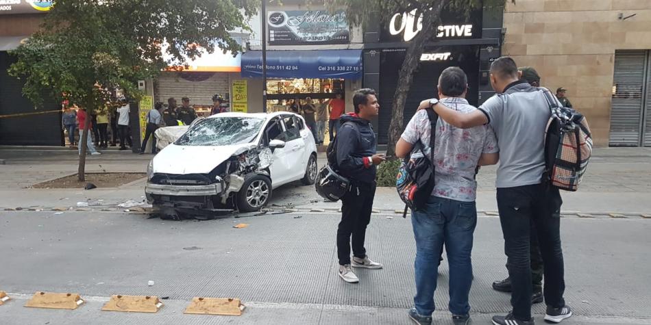 Accidente en el centro de Medellín dejó tres personas lesionadas