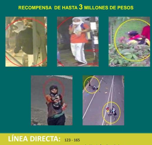 Policía dio a conocer el cartel de los más buscados por actos vandálicos en el país
