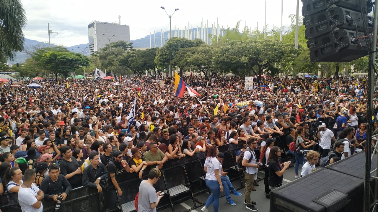 Medellín vivió una nueva jornada de movilizaciones ciudadanas
