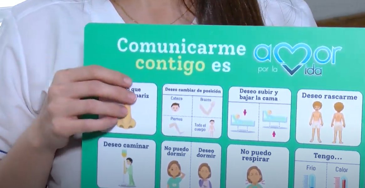 Así se comunican quienes permanecen intubados en la Clínica León XIII