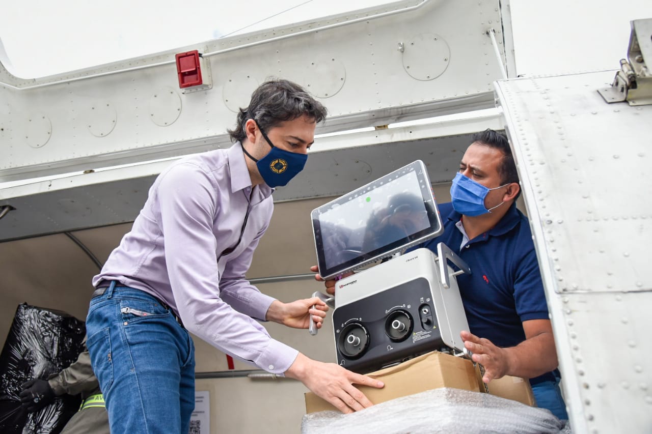 Medellín recibe 100 ventiladores más para atención de pacientes COVID-19