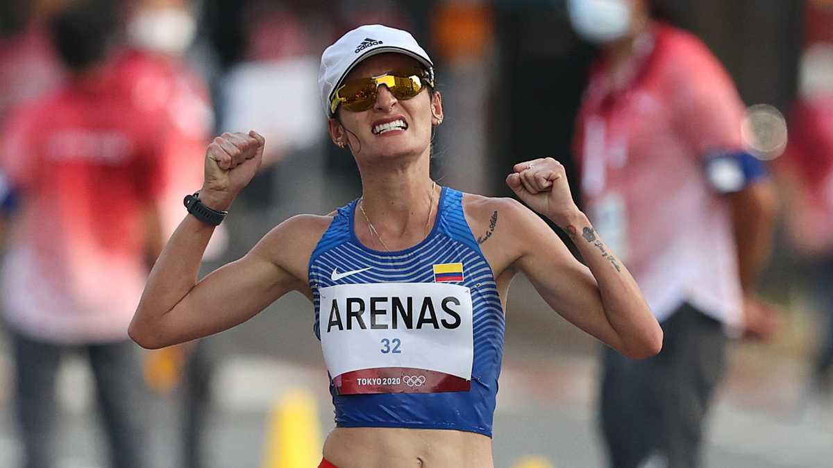 La colombiana Lorena Arenas consiguió medalla de plata en 20 km marcha en Tokio