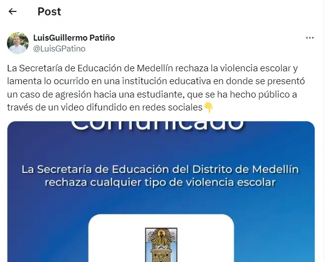 Niña con discapacidad cognitiva fue golpeada salvajemente por una compañera en un colegio de Medellín