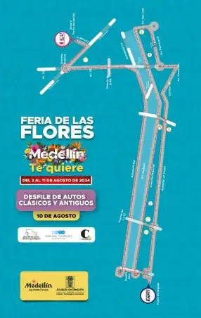 Feria de Flores 2024: mapa de recorrido y horarios del Desfile de Autos Clásicos y Antiguos este sábado 10 de agosto en Medellín