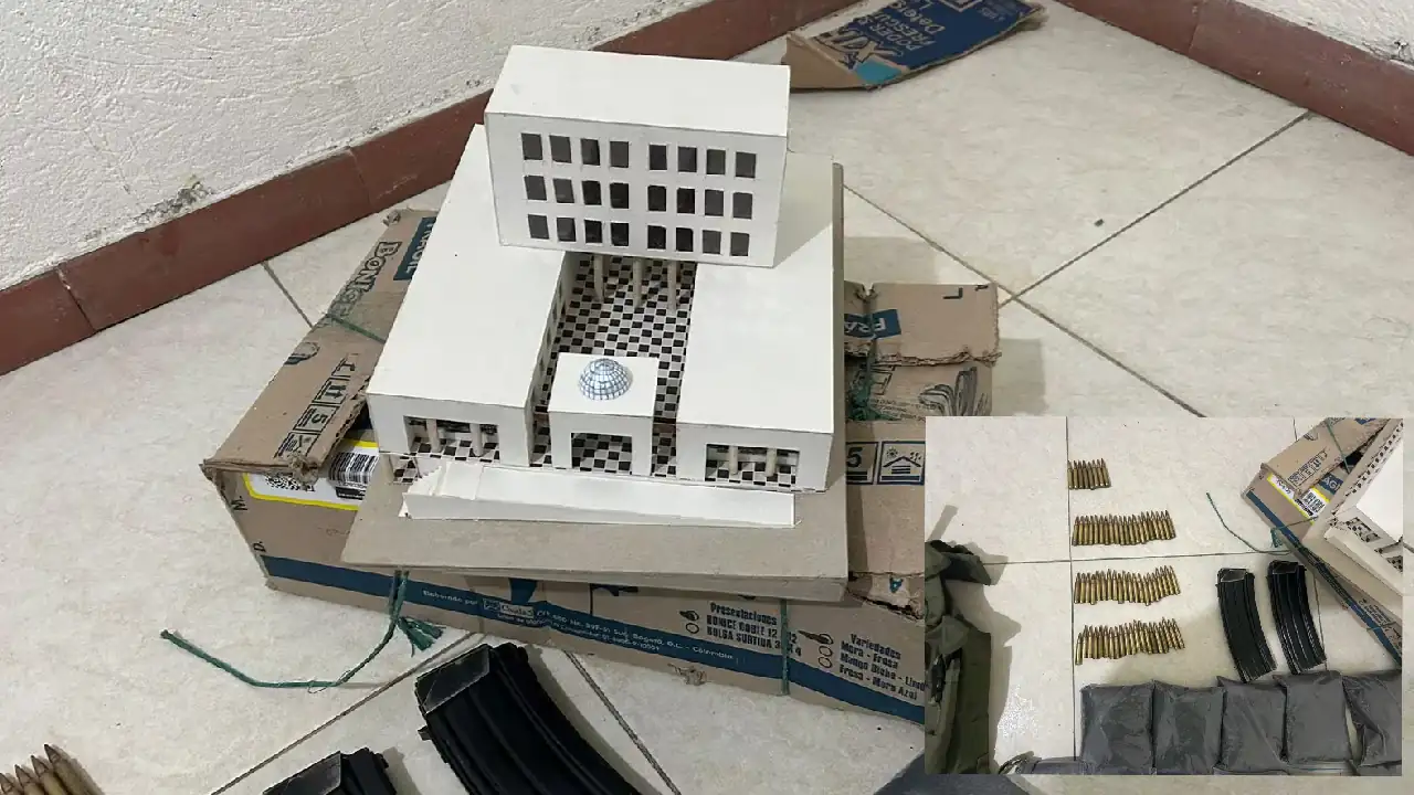 ¡Qué ingenio! En Bogotá identificaron una maqueta armas y planos para posible atentado contra el Palacio