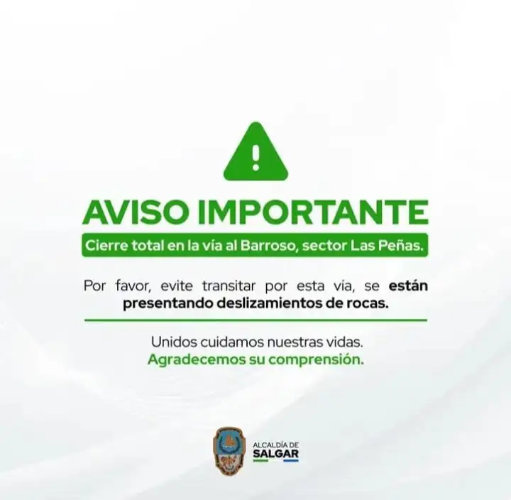 ¡Atención! Reportan deslizamiento de tierra en vía de Salgar, Suroeste Antioqueño