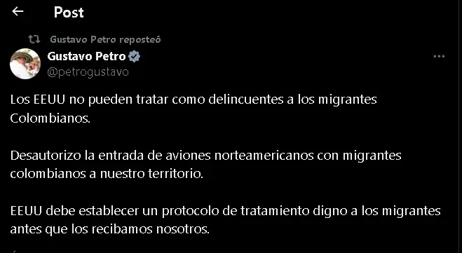 Petro rechaza vuelos con deportados y EE. UU. responde con restricción de visas para colombianos