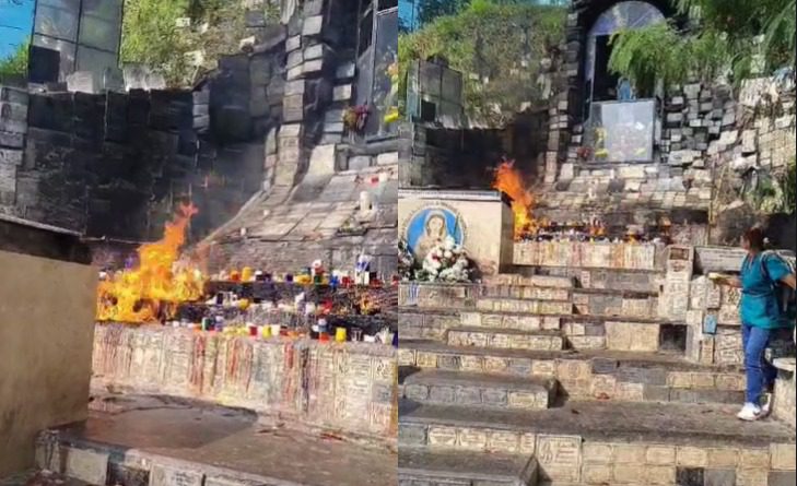Controlan conato de incendio en la Virgen de la Aguacatala