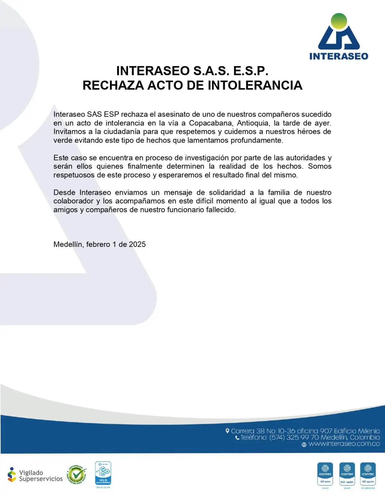 Empleado de una empresa de aseo fue asesinado por reclamarle a conductor de una grúa atravesada