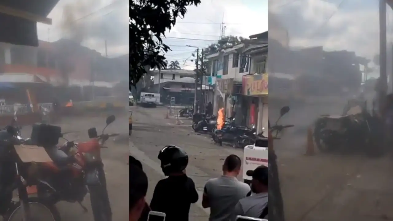 Videos| ¡Qué susto! Motocicleta con explosivos fue activada en Piendamó, Cauca: reportan 19 heridos
