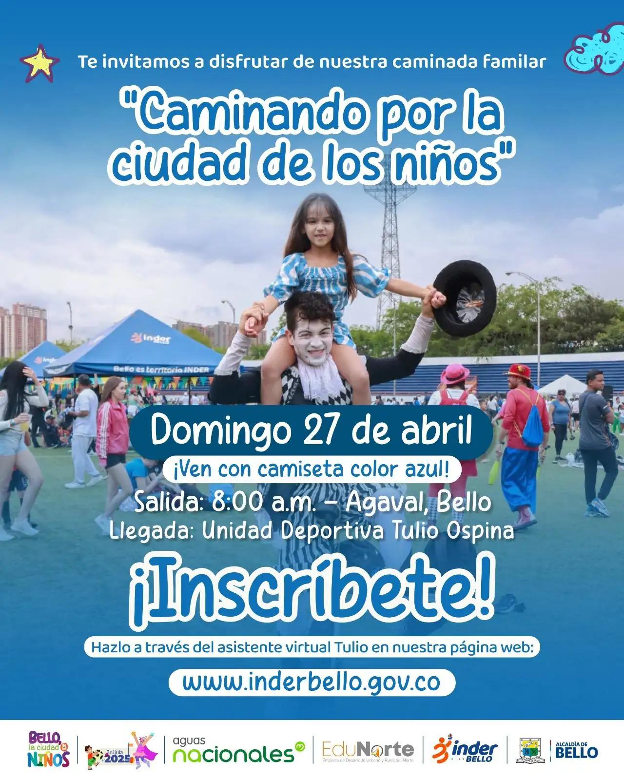 Alcaldía de Bello invita a las familias a caminar por la niñez este 27 de abril
