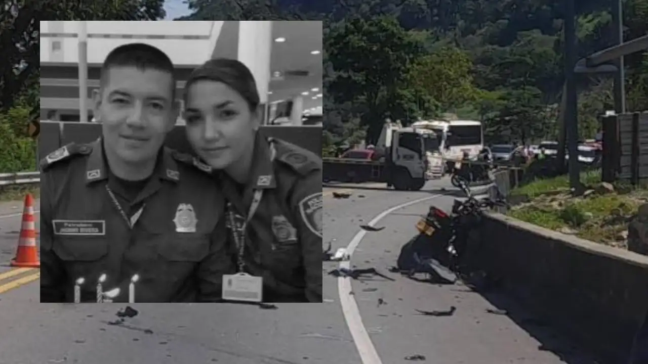 Policías que eran esposos fallecen en accidente de tránsito en la vía Medellín – Manizales