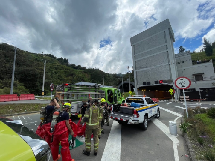 Hay cierre total del Túnel de Occidente sentido Santa Fe de Antioquia - Medellín por accidente