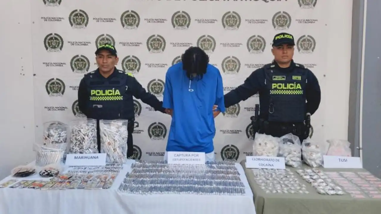 Más de 17 mil dosis de estupefacientes fueron incautadas en operativos simultáneos en Antioquia