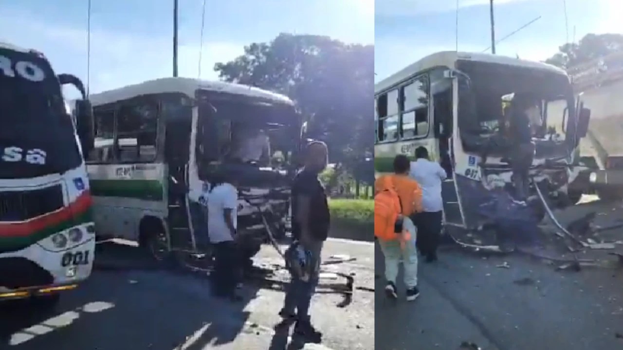 Choque en vía Girardota-Barbosa dejó 9 heridos: hay niños