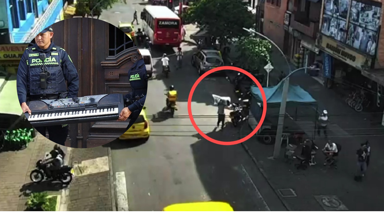 Cámaras 123 recuperan organeta robada Itagüí