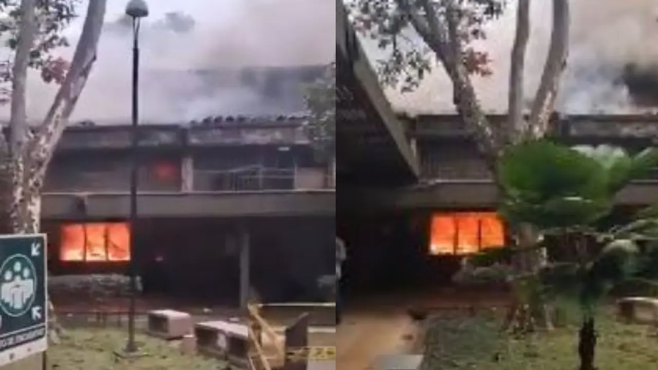Incendio dentro del Politécnico Jaime Isaza Cadavid