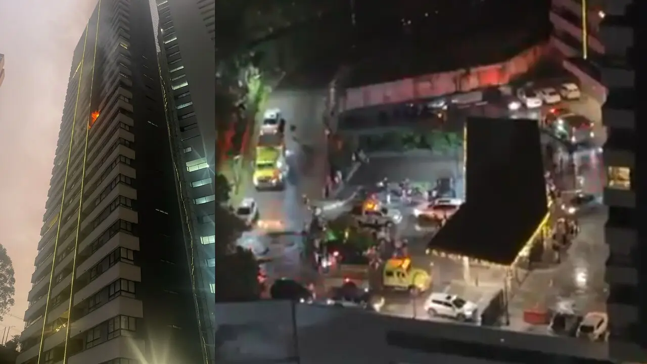 incendio en edificio de las palmas,