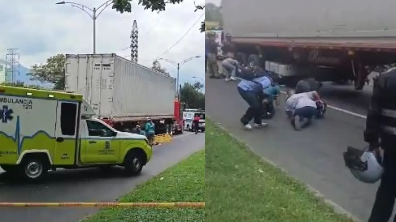 Accidente mortal en la Autopista Sur de Medellín
