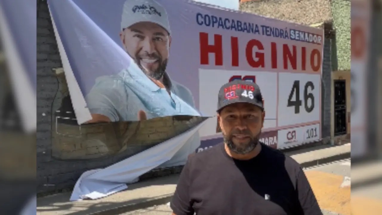 Vandalizan publicidad del candidato Fabian Higinio en Copacabana