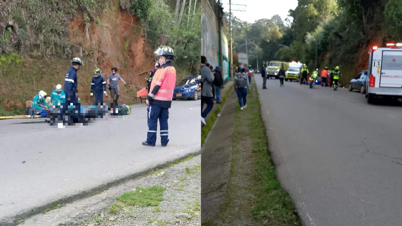 Vía Santa Elena cerrada por accidente de tránsito