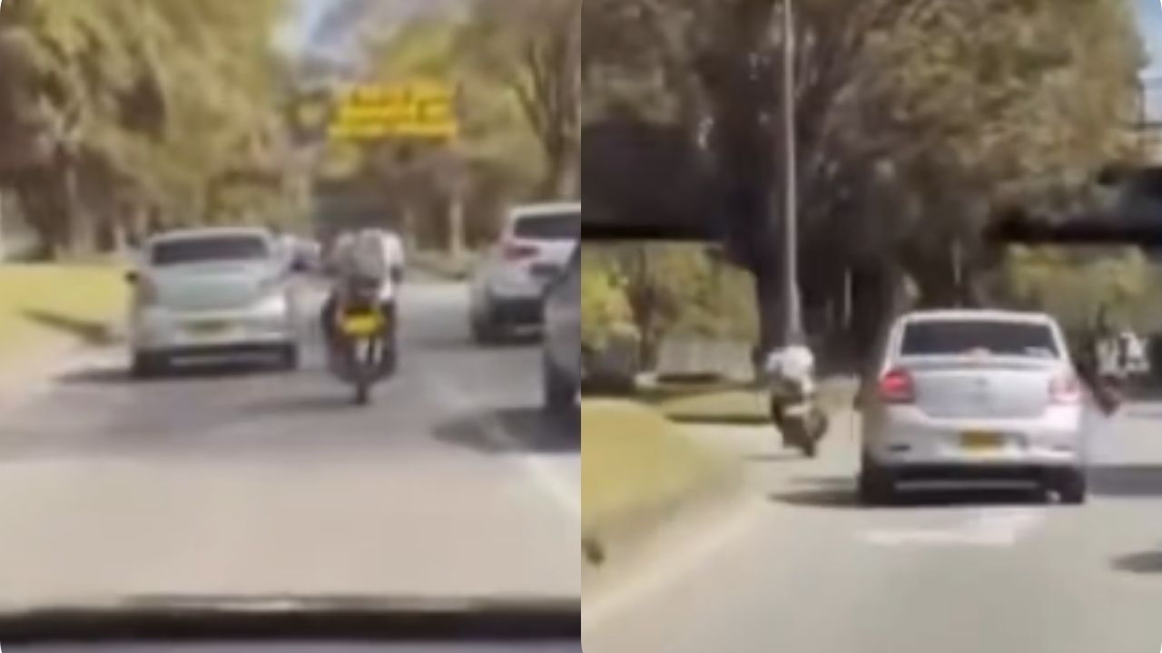 ¿Rápido y Furioso en la Regional? Denuncian persecución entre un carro y una moto