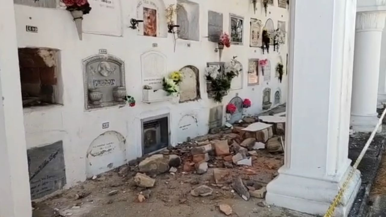 Fuerte temblor causó afectaciones en el cementerio e infraestructura de Sonsón